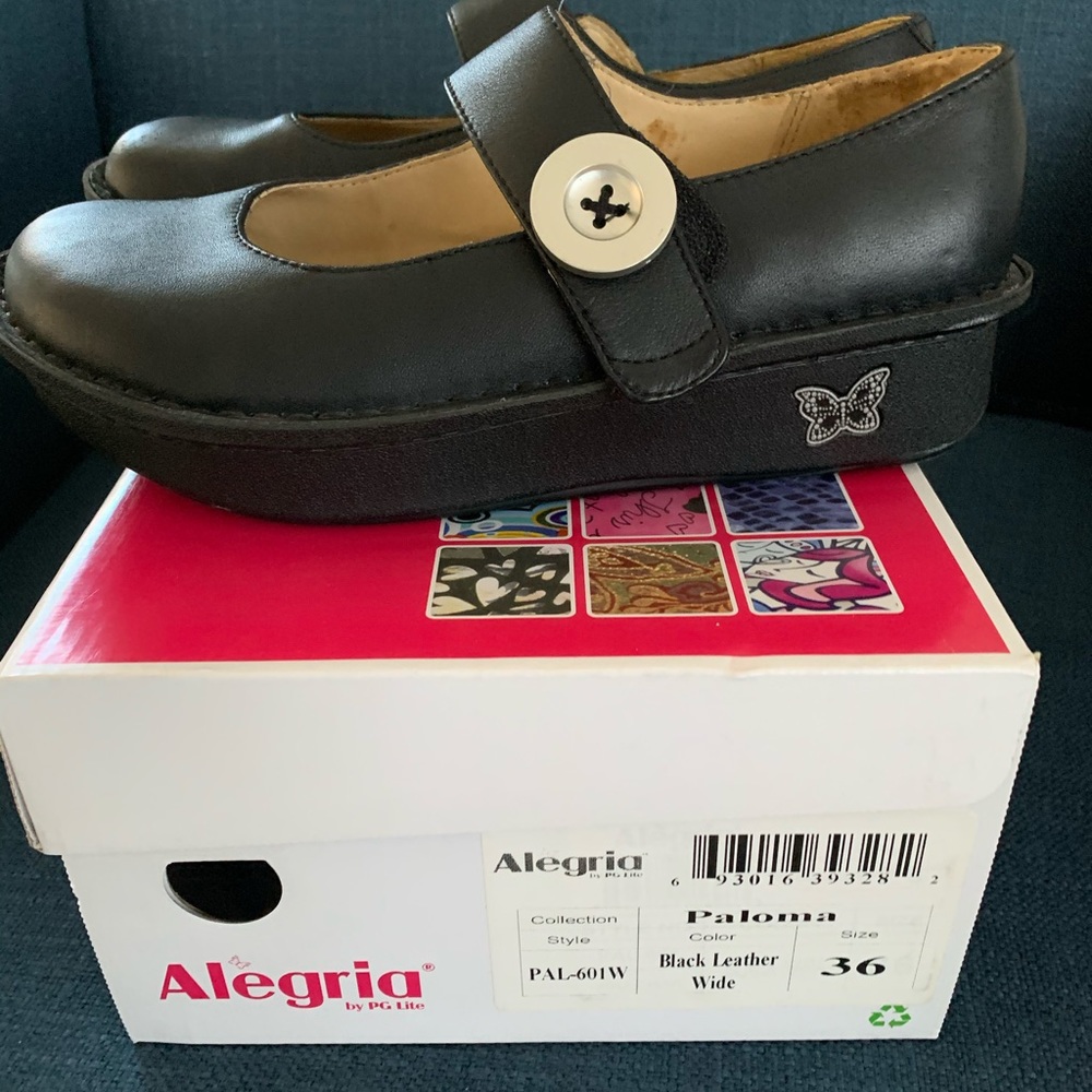 Alegria Paloma Leather Orthotic Shoes Wide 36